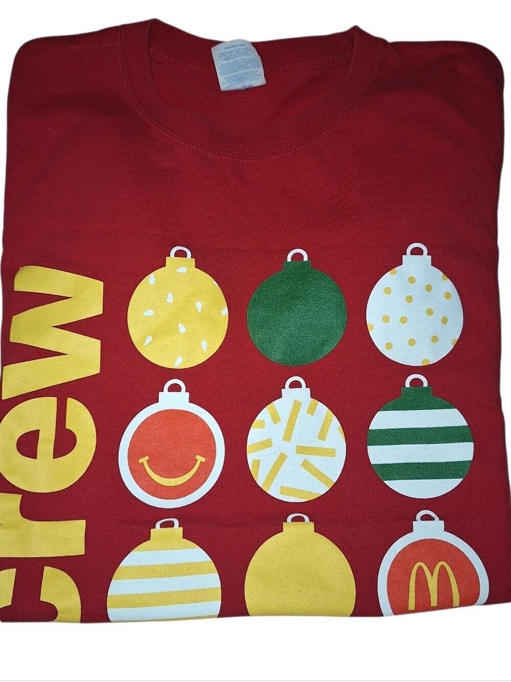 McDonalds Red Christmas Holiday T Shirt Large